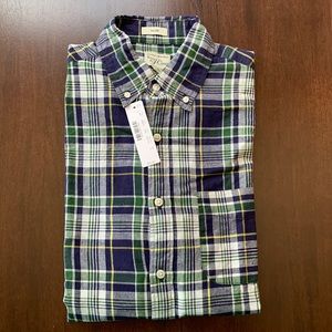 J. Crew Slim Indian Madras Summer Weight Button Down